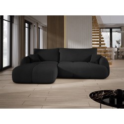 COCO Left-Hand Corner Sofa with Sleep Function, Cushions, and Storage in Graphite - NowOrNever 100 by Stork Furniture COCO Left-Hand Corner Sofa with Sleep Function, Cushions, and Storage in Graphite - NowOrNever 100 by Stork Furniture