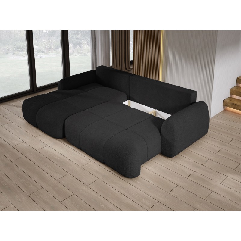 COCO Left-Hand Corner Sofa with Sleep Function, Cushions, and Storage in Graphite - NowOrNever 100 by Stork Furniture COCO Left-Hand Corner Sofa with Sleep Function, Cushions, and Storage in Graphite - NowOrNever 100 by Stork Furniture