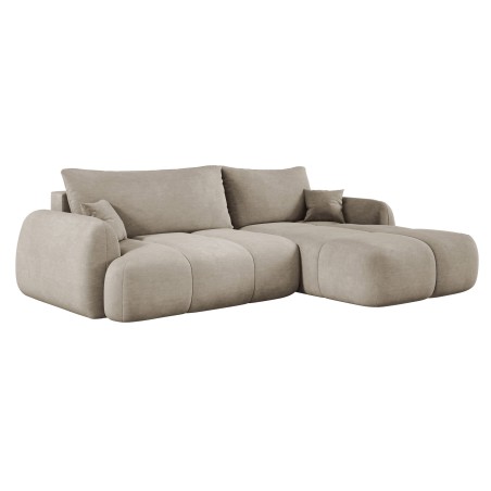 COCO Right-Handed Corner Sofa with Sleep Function, Cushions, and Cloud 03 Beige Storage Compartment by Stork Furniture