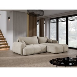 COCO Right-Handed Corner Sofa with Sleep Function, Cushions, and Cloud 03 Beige Storage Compartment by Stork Furniture COCO Right-Handed Corner Sofa with Sleep Function, Cushions, and Cloud 03 Beige Storage Compartment by Stork Furniture