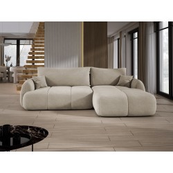 COCO Right-Handed Corner Sofa with Sleep Function, Cushions, and Cloud 03 Beige Storage Compartment by Stork Furniture COCO Right-Handed Corner Sofa with Sleep Function, Cushions, and Cloud 03 Beige Storage Compartment by Stork Furniture