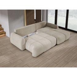 COCO Right-Handed Corner Sofa with Sleep Function, Cushions, and Cloud 03 Beige Storage Compartment by Stork Furniture COCO Right-Handed Corner Sofa with Sleep Function, Cushions, and Cloud 03 Beige Storage Compartment by Stork Furniture