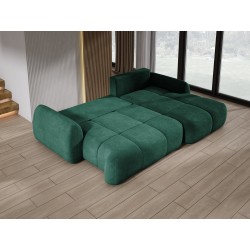 COCO Right-Hand Corner Sofa with Sleeping Function, Cushions, and Storage in Cloud 39 Green by Stork Furniture COCO Right-Hand Corner Sofa with Sleeping Function, Cushions, and Storage in Cloud 39 Green by Stork Furniture