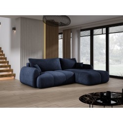 COCO Right-Hand Corner Sofa with Sleeping Function, Cushions, and Storage in Cloud 79 Dark Blue by Stork Furniture COCO Right-Hand Corner Sofa with Sleeping Function, Cushions, and Storage in Cloud 79 Dark Blue by Stork Furniture