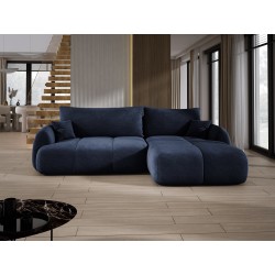 COCO Right-Hand Corner Sofa with Sleeping Function, Cushions, and Storage in Cloud 79 Dark Blue by Stork Furniture COCO Right-Hand Corner Sofa with Sleeping Function, Cushions, and Storage in Cloud 79 Dark Blue by Stork Furniture