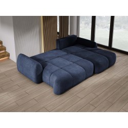 COCO Right-Hand Corner Sofa with Sleeping Function, Cushions, and Storage in Cloud 79 Dark Blue by Stork Furniture COCO Right-Hand Corner Sofa with Sleeping Function, Cushions, and Storage in Cloud 79 Dark Blue by Stork Furniture