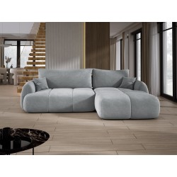 COCO Right-Hand Corner Sofa with Sleeping Function, Cushions, and Cloud 81 Ash Grey Storage by Stork Furniture COCO Right-Hand Corner Sofa with Sleeping Function, Cushions, and Cloud 81 Ash Grey Storage by Stork Furniture