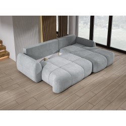 COCO Right-Hand Corner Sofa with Sleeping Function, Cushions, and Cloud 81 Ash Grey Storage by Stork Furniture COCO Right-Hand Corner Sofa with Sleeping Function, Cushions, and Cloud 81 Ash Grey Storage by Stork Furniture