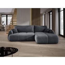 COCO Right-Handed Corner Sofa with Sleep Function, Cushions and Cloud 91 Dark Grey Storage from Stork Furniture COCO Right-Handed Corner Sofa with Sleep Function, Cushions and Cloud 91 Dark Grey Storage from Stork Furniture