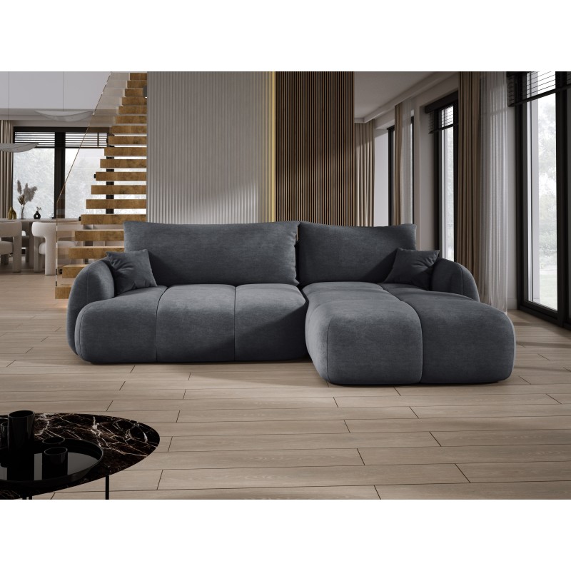 COCO Right-Handed Corner Sofa with Sleep Function, Cushions and Cloud 91 Dark Grey Storage from Stork Furniture COCO Right-Handed Corner Sofa with Sleep Function, Cushions and Cloud 91 Dark Grey Storage from Stork Furniture