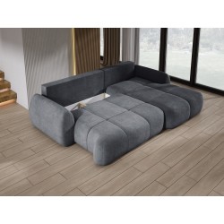 COCO Right-Handed Corner Sofa with Sleep Function, Cushions and Cloud 91 Dark Grey Storage from Stork Furniture COCO Right-Handed Corner Sofa with Sleep Function, Cushions and Cloud 91 Dark Grey Storage from Stork Furniture