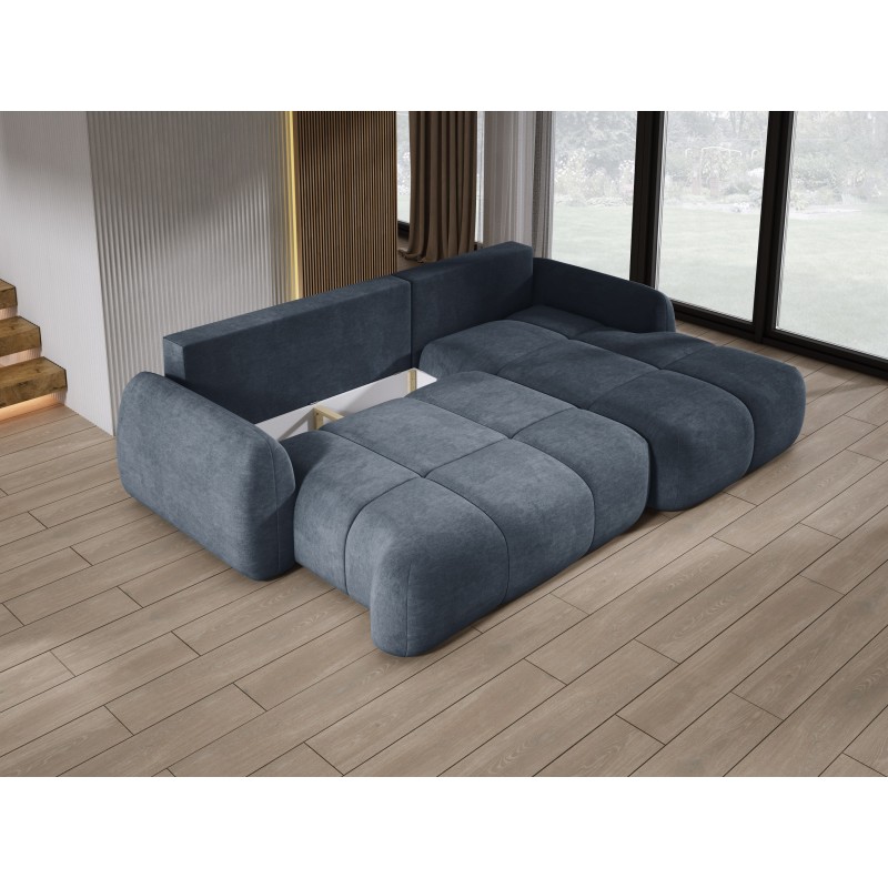 COCO Right-Hand Corner Sofa with Sleep Function, Cushions, and Cloud 97 Graphite Storage by Stork Furniture COCO Right-Hand Corner Sofa with Sleep Function, Cushions, and Cloud 97 Graphite Storage by Stork Furniture