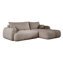 COCO Right-Hand Corner Sofa with Sleeping Function, Cushions and Storage in Cappuccino 16 - NowOrNever by Stork Furniture