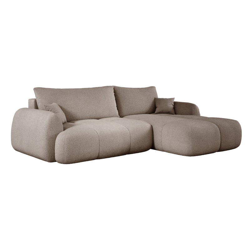 COCO Right-Hand Corner Sofa with Sleeping Function, Cushions and Storage in Cappuccino 16 - NowOrNever by Stork Furniture