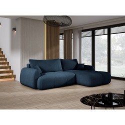 COCO Right-Handed Corner Sofa with Sleep Function, Cushions, and Storage in NowOrNever 79 Blue by Stork Furniture COCO Right-Handed Corner Sofa with Sleep Function, Cushions, and Storage in NowOrNever 79 Blue by Stork Furniture