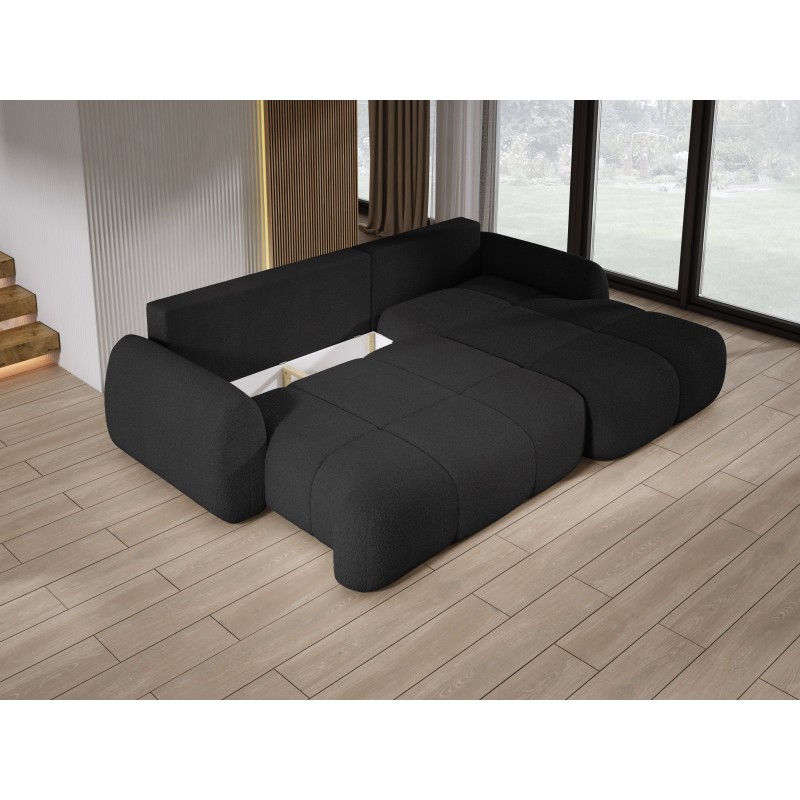 COCO Right-Handed Corner Sofa with Sleep Function, Cushions, and Storage in Graphite - NowOrNever 100 by Stork Furniture COCO Right-Handed Corner Sofa with Sleep Function, Cushions, and Storage in Graphite - NowOrNever 100 by Stork Furniture