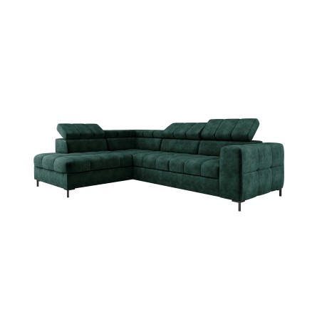 "PABLO Left-Hand L-Shaped Corner Sofa in CLOUD 39 Fabric with Adjustable Headrests and Sleep Function"