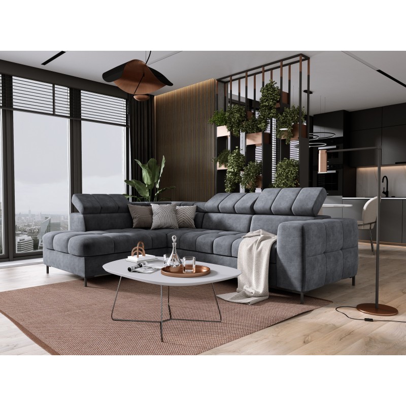PABLO Left-Hand L-Shaped Corner Sofa - Contemporary Design with Sleep Function PABLO Left-Hand L-Shaped Corner Sofa - Contemporary Design with Sleep Function