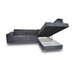 "PABLO Right-Side L-Shape Corner Sofa in CLOUD 03 Fabric with Adjustable Headrests and Sleep Function" "PABLO Right-Side L-Shape Corner Sofa in CLOUD 03 Fabric with Adjustable Headrests and Sleep Function"