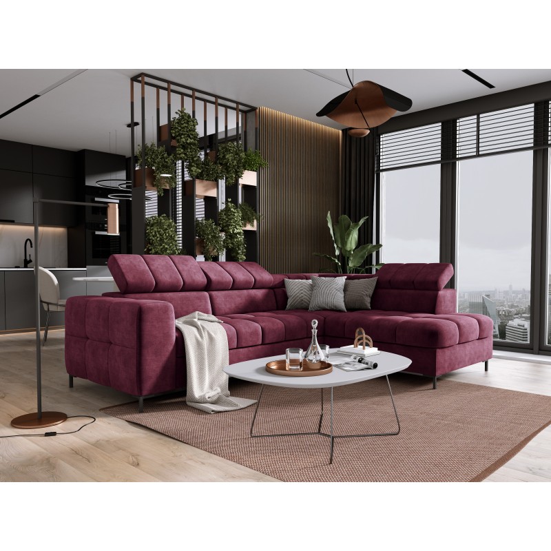 "PABLO Corner Sofa in L-Shape, Right Side in CLOUD 68 Fabric with Adjustable Headrests and Sleep Function" "PABLO Corner Sofa in L-Shape, Right Side in CLOUD 68 Fabric with Adjustable Headrests and Sleep Function"