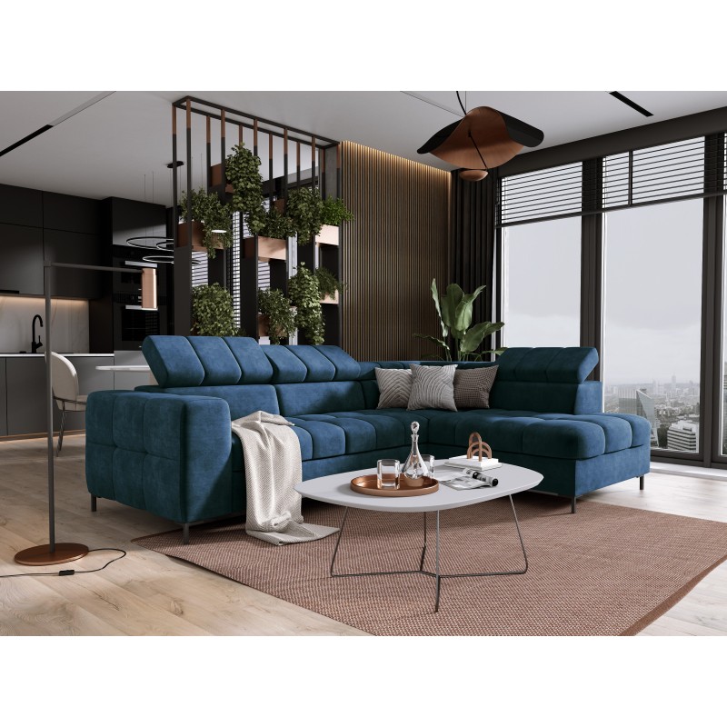 "PABLO Right-Side L-Shaped Corner Sofa in CLOUD 74 Fabric with Adjustable Headrests and Sleep Function" "PABLO Right-Side L-Shaped Corner Sofa in CLOUD 74 Fabric with Adjustable Headrests and Sleep Function"