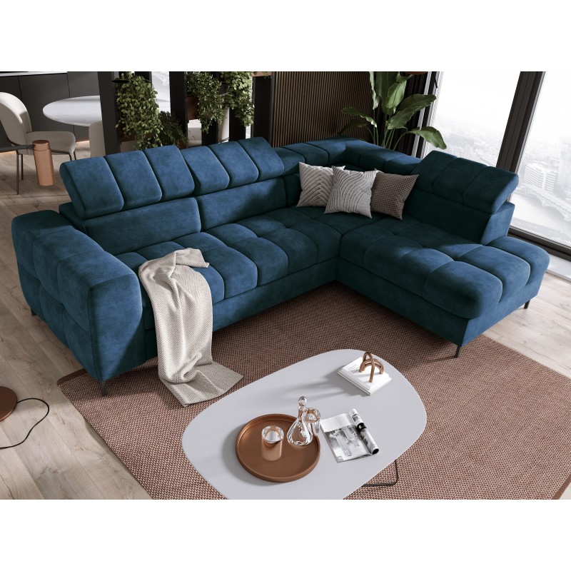 "PABLO Right-Side L-Shaped Corner Sofa in CLOUD 74 Fabric with Adjustable Headrests and Sleep Function" "PABLO Right-Side L-Shaped Corner Sofa in CLOUD 74 Fabric with Adjustable Headrests and Sleep Function"