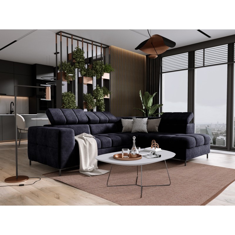 "PABLO Right-Side L-Shape Corner Sofa in CLOUD 79 Fabric with Adjustable Headrests and Sleep Function" "PABLO Right-Side L-Shape Corner Sofa in CLOUD 79 Fabric with Adjustable Headrests and Sleep Function"