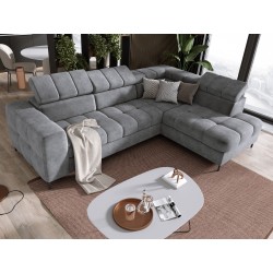 "PABLO Right-Side L-Shape Corner Sofa in CLOUD 81 Fabric with Adjustable Headrests and Sleep Function" "PABLO Right-Side L-Shape Corner Sofa in CLOUD 81 Fabric with Adjustable Headrests and Sleep Function"