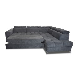 "PABLO Corner Sofa in L-Shape, Right Side, Upholstered in CLOUD 82 Fabric with Adjustable Headrests and Sleeping Function" "PABLO Corner Sofa in L-Shape, Right Side, Upholstered in CLOUD 82 Fabric with Adjustable Headrests and Sleeping Function"