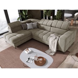 "PABLO Corner Sofa L-Layout Left Side in VOGUE 01 Fabric with Adjustable Headrests and Sleep Function" "PABLO Corner Sofa L-Layout Left Side in VOGUE 01 Fabric with Adjustable Headrests and Sleep Function"