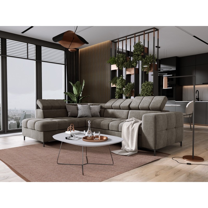 "PABLO L-Shaped Left-Sided Corner Sofa in VOGUE 04 Fabric with Adjustable Headrests and Sleep Function" "PABLO L-Shaped Left-Sided Corner Sofa in VOGUE 04 Fabric with Adjustable Headrests and Sleep Function"