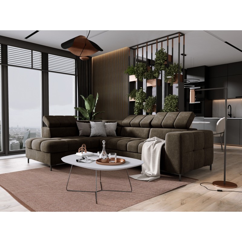 "PABLO Left-Hand L-Shape Corner Sofa in VOGUE 06 Fabric with Adjustable Headrests and Sleep Function" "PABLO Left-Hand L-Shape Corner Sofa in VOGUE 06 Fabric with Adjustable Headrests and Sleep Function"