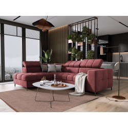 "PABLO Corner Sofa with Left-Hand L-Shape in VOGUE 08 Fabric, Adjustable Headrests and Sleep Function" "PABLO Corner Sofa with Left-Hand L-Shape in VOGUE 08 Fabric, Adjustable Headrests and Sleep Function"