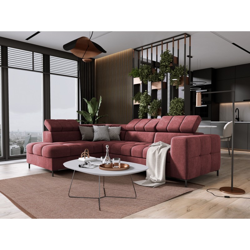 "PABLO Corner Sofa with Left-Hand L-Shape in VOGUE 08 Fabric, Adjustable Headrests and Sleep Function" "PABLO Corner Sofa with Left-Hand L-Shape in VOGUE 08 Fabric, Adjustable Headrests and Sleep Function"