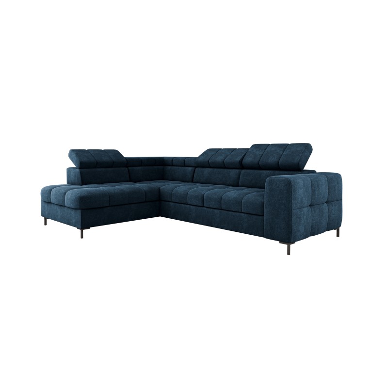 "PABLO Left-Side L-Shaped Corner Sofa in VOGUE 13 Fabric with Adjustable Headrests and Sleep Function"
