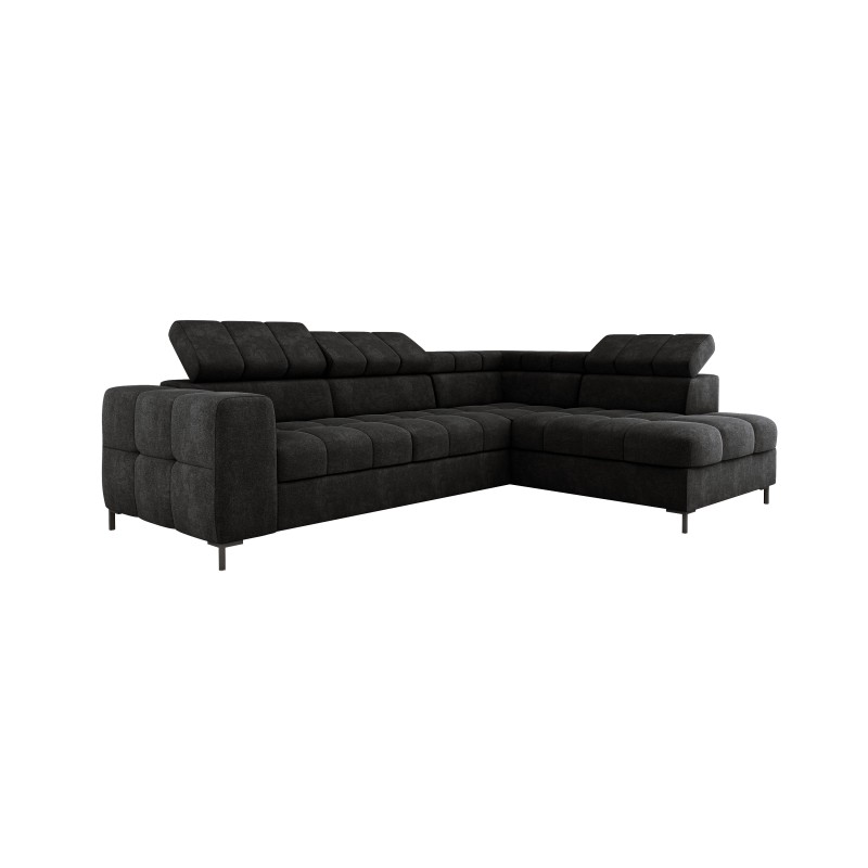 "PABLO Left-Side L-Shaped Corner Sofa in VOGUE 18 Fabric with Adjustable Headrests and Sleep Function"