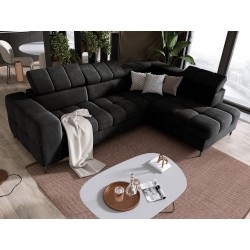 "PABLO Left-Side L-Shaped Corner Sofa in VOGUE 18 Fabric with Adjustable Headrests and Sleep Function" "PABLO Left-Side L-Shaped Corner Sofa in VOGUE 18 Fabric with Adjustable Headrests and Sleep Function"