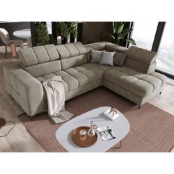 "PABLO Corner Sofa with an L-Layout, Right Side, in VOGUE 01 Fabric with Adjustable Headrests and Sleep Function" "PABLO Corner Sofa with an L-Layout, Right Side, in VOGUE 01 Fabric with Adjustable Headrests and Sleep Function"