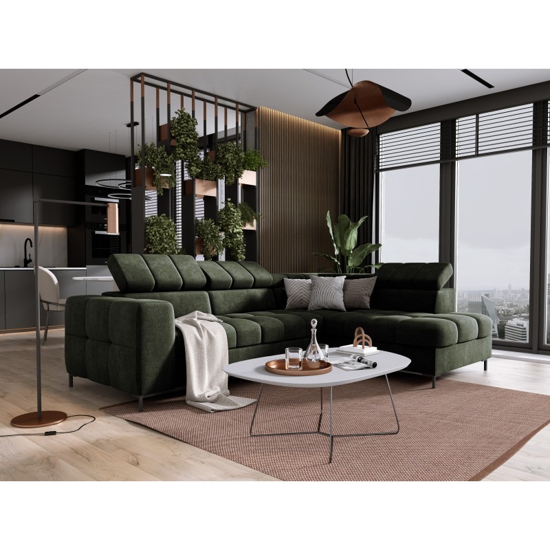 "PABLO Corner Sofa in L-Shape, Right Side in VOGUE 11 Fabric with Adjustable Headrests and Sleep Function" "PABLO Corner Sofa in L-Shape, Right Side in VOGUE 11 Fabric with Adjustable Headrests and Sleep Function"