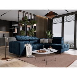 "PABLO Corner Sofa in L-Shape, Right Side, Upholstered in VOGUE 13 Fabric with Adjustable Headrests and Sleep Function" "PABLO Corner Sofa in L-Shape, Right Side, Upholstered in VOGUE 13 Fabric with Adjustable Headrests and Sleep Function"