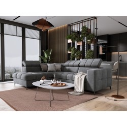 "PABLO Corner Sofa in L Layout Right Side in VOGUE 14 Fabric with Adjustable Headrests and Sleep Function" "PABLO Corner Sofa in L Layout Right Side in VOGUE 14 Fabric with Adjustable Headrests and Sleep Function"