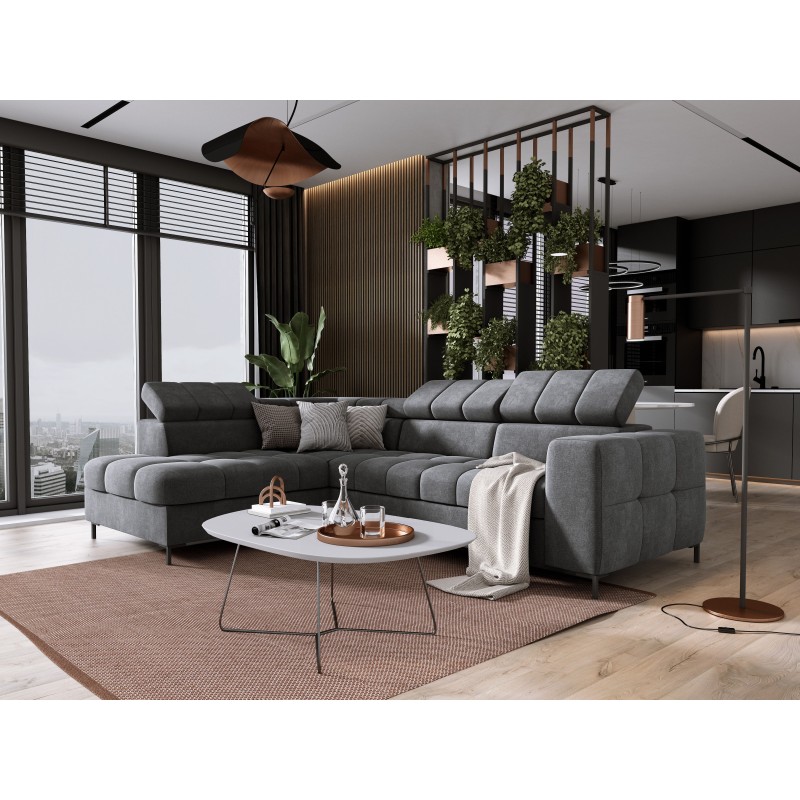 "PABLO Corner Sofa in L-Shape Configuration, Right-Side in VOGUE 16 Fabric with Adjustable Headrests and Sleep Function" "PABLO Corner Sofa in L-Shape Configuration, Right-Side in VOGUE 16 Fabric with Adjustable Headrests and Sleep Function"