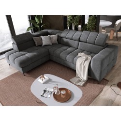 "PABLO Corner Sofa in L-Shape Configuration, Right-Side in VOGUE 16 Fabric with Adjustable Headrests and Sleep Function" "PABLO Corner Sofa in L-Shape Configuration, Right-Side in VOGUE 16 Fabric with Adjustable Headrests and Sleep Function"
