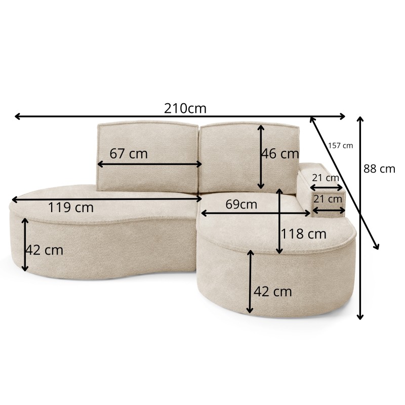 MOLLY Left-Handed Corner Sofa - A Blend of Elegance and Comfort MOLLY Left-Handed Corner Sofa - A Blend of Elegance and Comfort