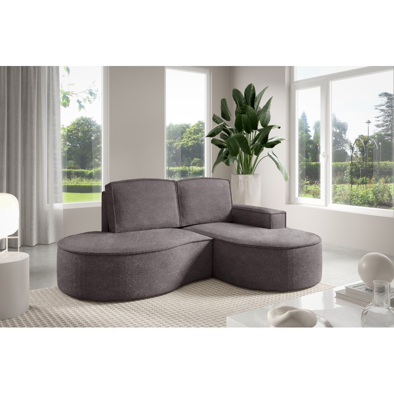 MOLLY Right-Handed Corner Sofa without Sleep Function, Free-Standing in ABRIAMO 07 Grey Fabric MOLLY Right-Handed Corner Sofa without Sleep Function, Free-Standing in ABRIAMO 07 Grey Fabric