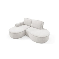 "MOLLY Left-Handed Corner Sofa without Sleep Function, Free-Standing in CURIO 02 White Fabric" "MOLLY Left-Handed Corner Sofa without Sleep Function, Free-Standing in CURIO 02 White Fabric"