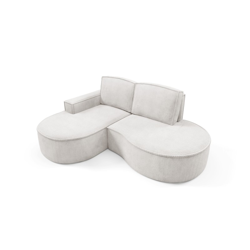 "MOLLY Left-Handed Corner Sofa without Sleep Function, Free-Standing in CURIO 02 White Fabric" "MOLLY Left-Handed Corner Sofa without Sleep Function, Free-Standing in CURIO 02 White Fabric"
