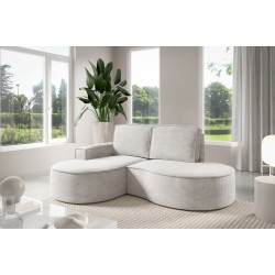 "MOLLY Left-Handed Corner Sofa without Sleep Function, Free-Standing in CURIO 02 White Fabric" "MOLLY Left-Handed Corner Sofa without Sleep Function, Free-Standing in CURIO 02 White Fabric"