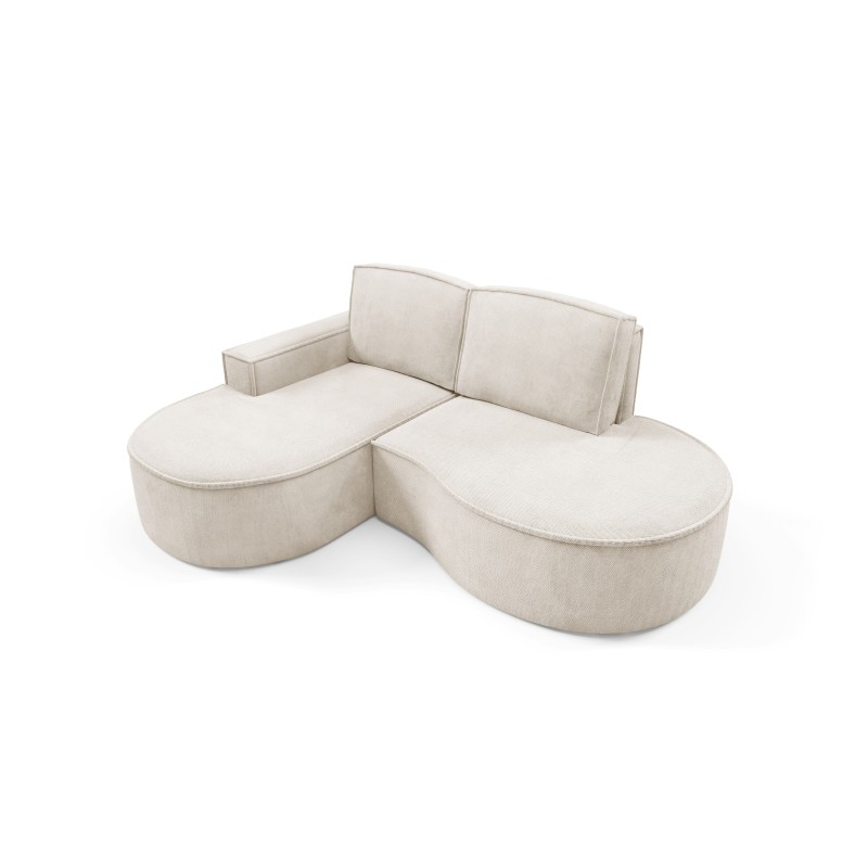 MOLLY Left-Handed Corner Sofa without Sleep Function, Free-Standing in CURIO 09 Beige Fabric MOLLY Left-Handed Corner Sofa without Sleep Function, Free-Standing in CURIO 09 Beige Fabric