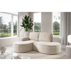 MOLLY Left-Handed Corner Sofa without Sleep Function, Free-Standing in CURIO 09 Beige Fabric MOLLY Left-Handed Corner Sofa without Sleep Function, Free-Standing in CURIO 09 Beige Fabric